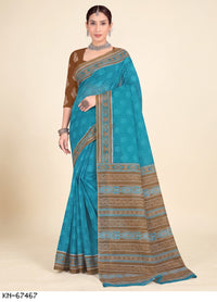 Turquoise Blue & Brown