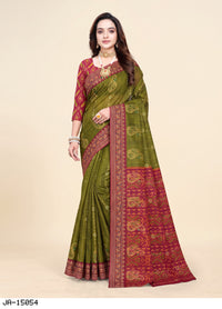Olive Green & Magenta